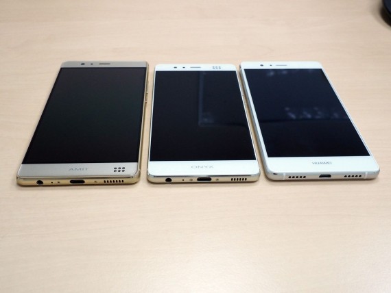 Слева направо: Huawei P9 Plus, P9 и P9 Lite
