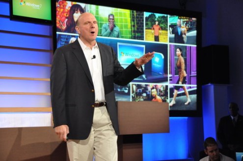 Steve Ballmer Microsoft Windows 7 Стив Балмер на презентации Windows 7 в Нью-Йорке
