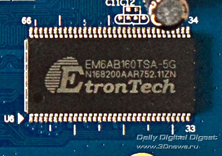 чип памяти стандарта DDR SDRAM объемом 64 Мбайт производства Etron Technology