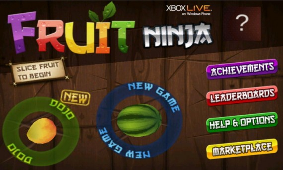 Fruit Ninja для Windows Phone 7