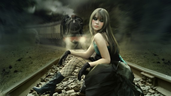 dark_horror_gothic_emo_mood_sad_sorrow_alone_fantasy_cg_digital_manip_railroad_tracks_train_women_model_brunette_pale_lace_1920x1080