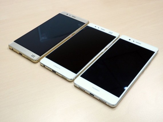 Слева направо: Huawei P9 Plus, P9 и P9 Lite